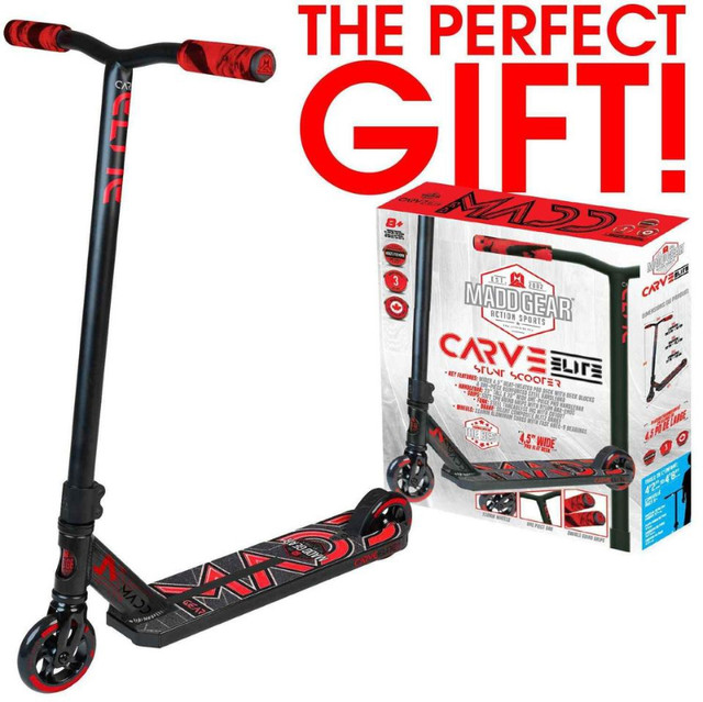 MADD GEAR CARVE ELITE PRO STUNT SCOOTER AGES 8+ - 19.5" X 4.5" 1 in Kids in Barrie