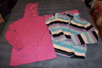 girls Size 8 pink hoodie shirt and Gap sweater $4