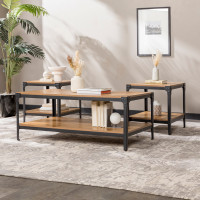 Beautiful - Gravelle 3 - Piece Living Room Table Set