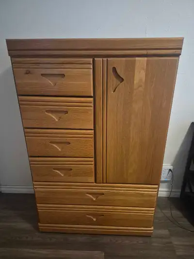 Large good condition dresser. Top could use some love. Drawers are on rollers. Priced with damage. N...