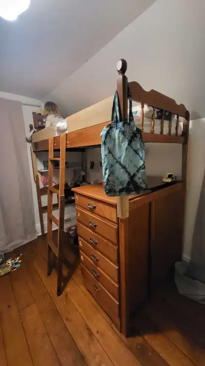 Sorry for messy photos. We are Renovating. The bed is now taken apart and is in our garage. Great bu...