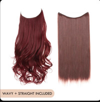 Halo hair extensions burgundy colour never worn!