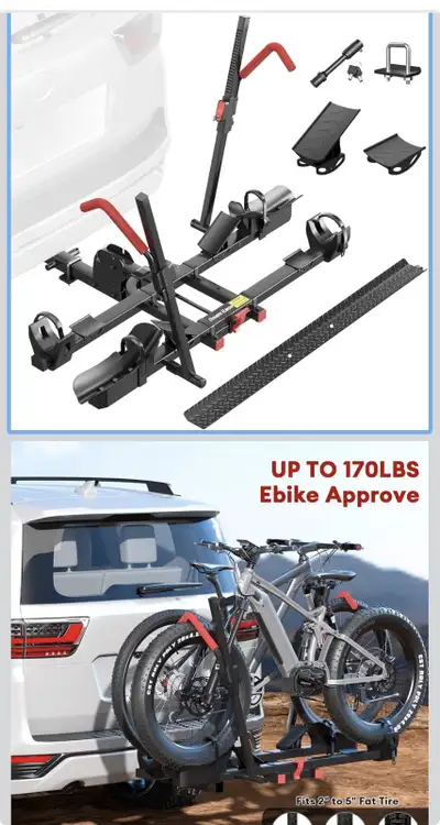 Rowme Electric Hitch-Mounted 2-Bike Rack for 1¼” & 2” Hitch, View more