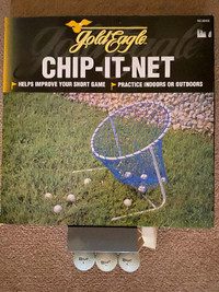 Golf Chipping Net and Single Sleeve of Wilson Golf Balls