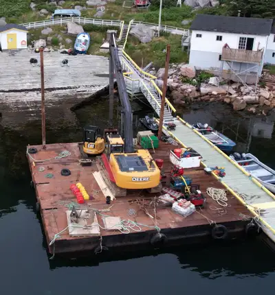 55 Ton Sectional Spud Barge, View more