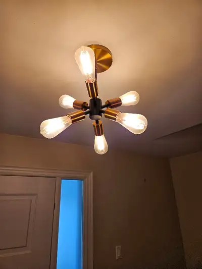 Modern Bronze/Gold Light Fixture, View more