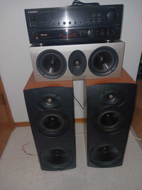 Athena technologies S3 speakers, Pioneer receiver 