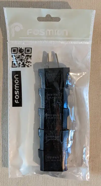 FOSMON A1718 Euro to USA Outlet Adapter - 5pack, View more