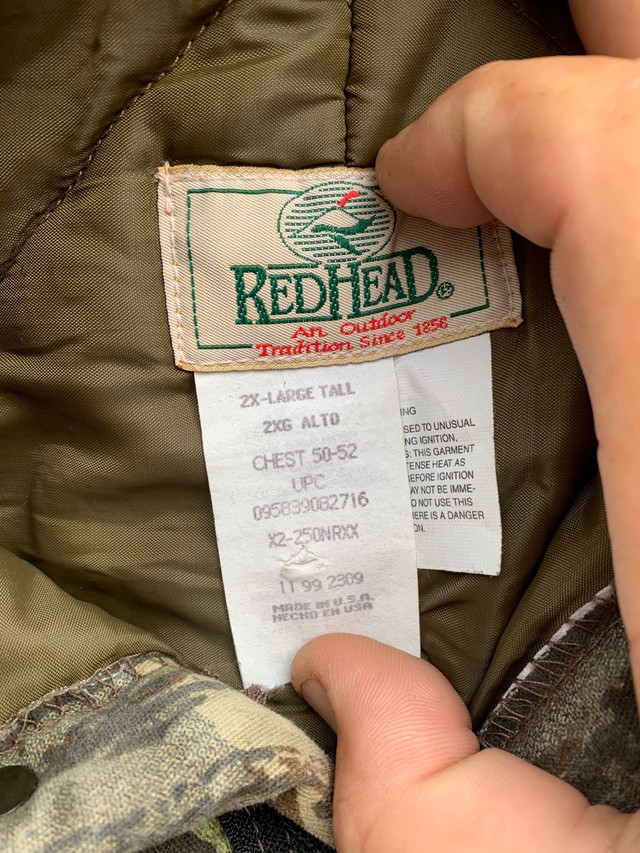 Red Head Winter Overalls Jacket Hunting XXL  in Men's in Mississauga / Peel Region - Image 3