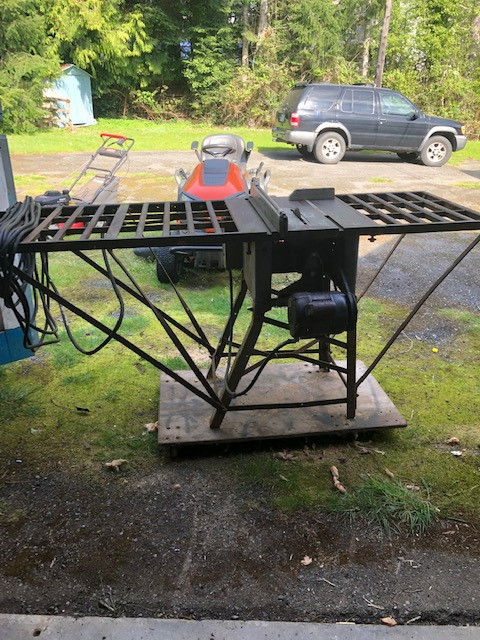 Used, Atlas portable steel table saw for sale  