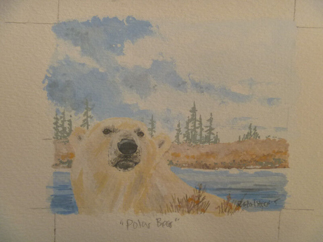 Polar Bear ORIGINAL ART - various sizes in Arts & Collectibles in Winnipeg
