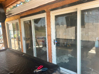 3 vinyl patio doors (6ft wide by 80 inches tall)