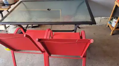 patio table and 4 chairs , View more