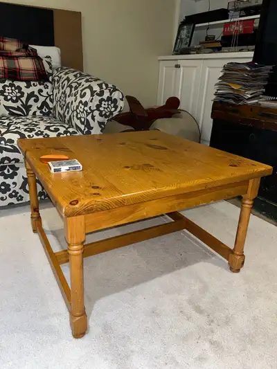 Wooden coffee table, View more