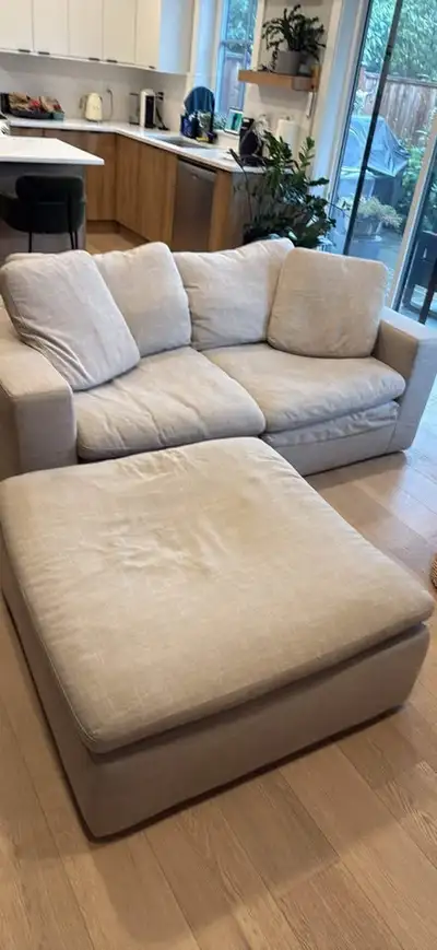 Sundays Furniture "Movie Night" Love Seat + Ottoman, View more