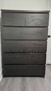Black 6 drawer dresser 