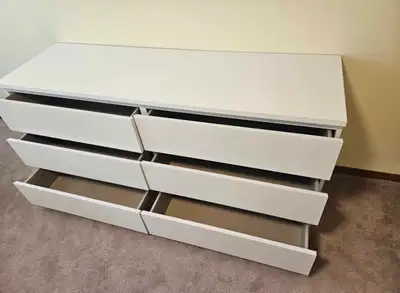 IKEA white Dresser with 6 drawers , View more