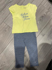 Little Girl Leggings & T-Shirt Size 18-24 months - See Details B