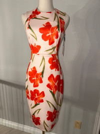 NEW Calvin Klein floral bodycon dress