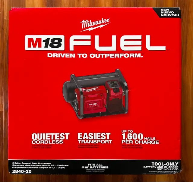 Milwaukee M18 Fuel 2 Gal. Compact Quite Compressor