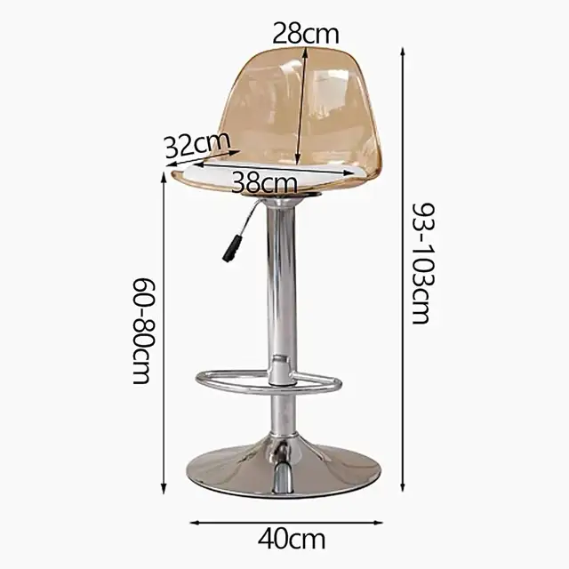 Swivel Bar Stools with Backs Acrylic Bar Stools Adjustable in Chairs & Recliners in Markham / York Region - Image 6