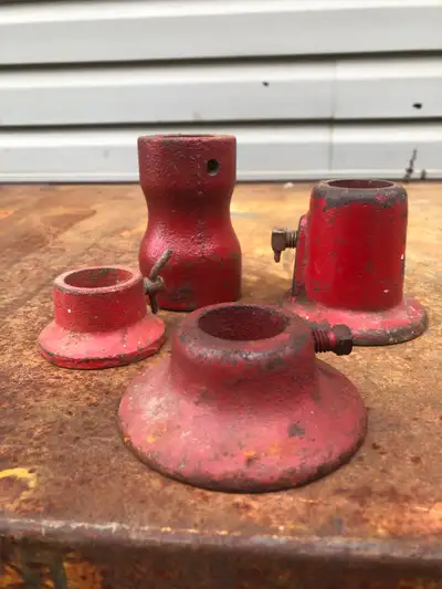 Vintage Cast Iron Dumbbell Barbell Collars Weight Lifting , View more