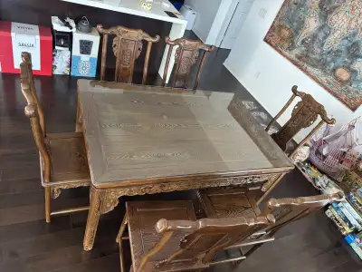 Wenge solid wood dining set 鸡翅木 实木 原木, View more