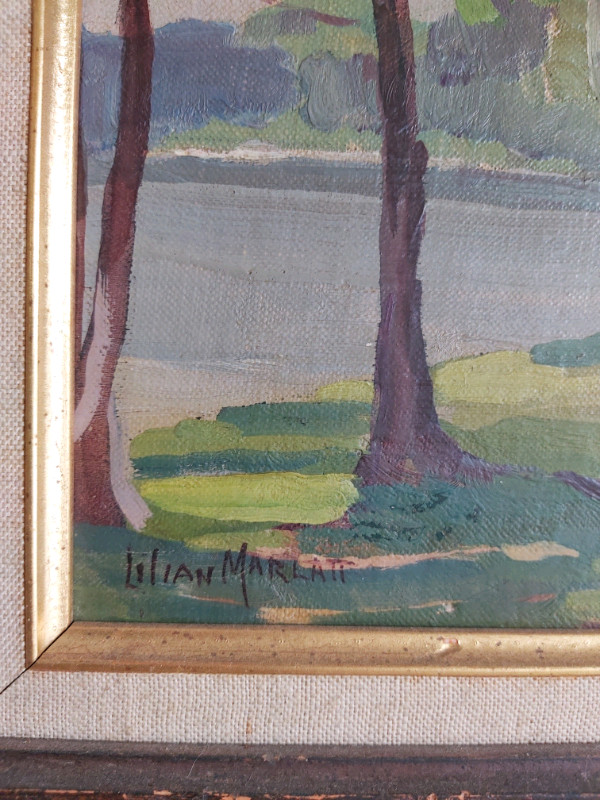 Lilian Marlatt original oil on board landscape  in Arts & Collectibles in Kingston - Image 3