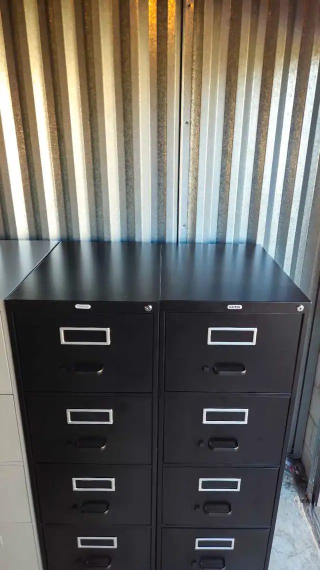 6 - STAPLES LEGAL-SIZE Filing Cabinets Lock & Key Included63611957154817122