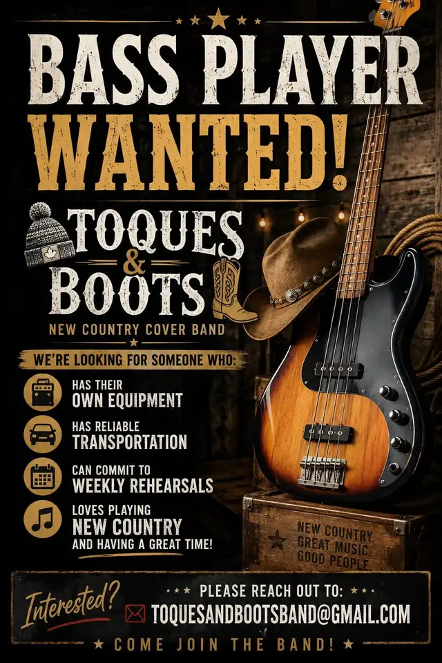 BASS PLAYER WANTED - Oshawa Area!
