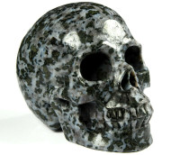 Huge 5.0" Rainbow Gabbro Crystal Skull! Hand carved, realistic.