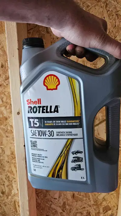 Up for sale 4 sealed and 3 open jugs ( 5 liters each) of shell rotella T5 10w30 diesel engine oil. C...