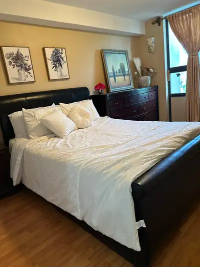 Leather Queen Size Bedroom Set, View more