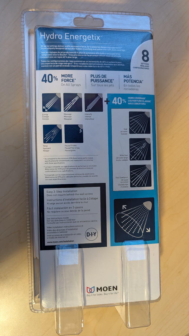 New Moen Handheld Showerhead (Unopened Package)65115328682370121