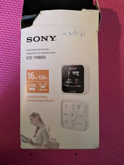 Sony ICD-TX800 Digital Voice Recorder with Remote, View more