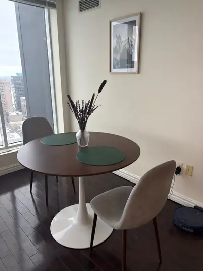 Dining table + chairs , View more