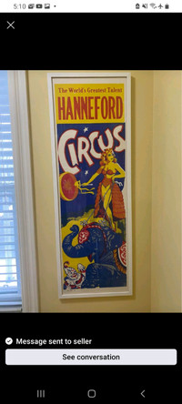 Vintage circus posters professionally framed 