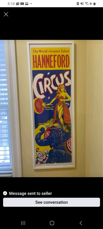 Vintage circus posters professionally framed  in Arts & Collectibles in Kingston