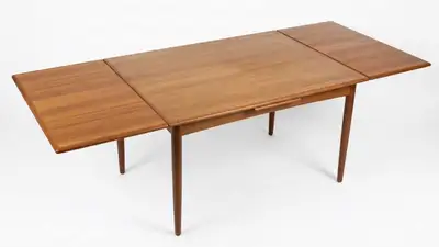 Mid-Century Teak Extendable Dining Table and Chairs, View more