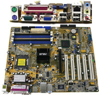 Asus P5P800 ATX Desktop Motherboard with I/O Shield for parts