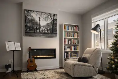 Large IKEA VILSHULT wall art in excellent condition. Beautiful bicycle artwork that adds a modern, s...