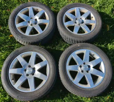 4x Saturn Vue Redline OEM 18" wheels w/ winter tires on them. Wheels are 5x115 18x7.5 +38. The winte...
