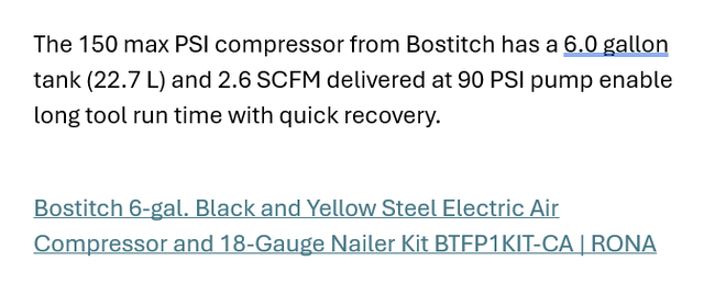 Bostitch Air Compressor & Nailer Kit in Power Tools in Kingston - Image 7