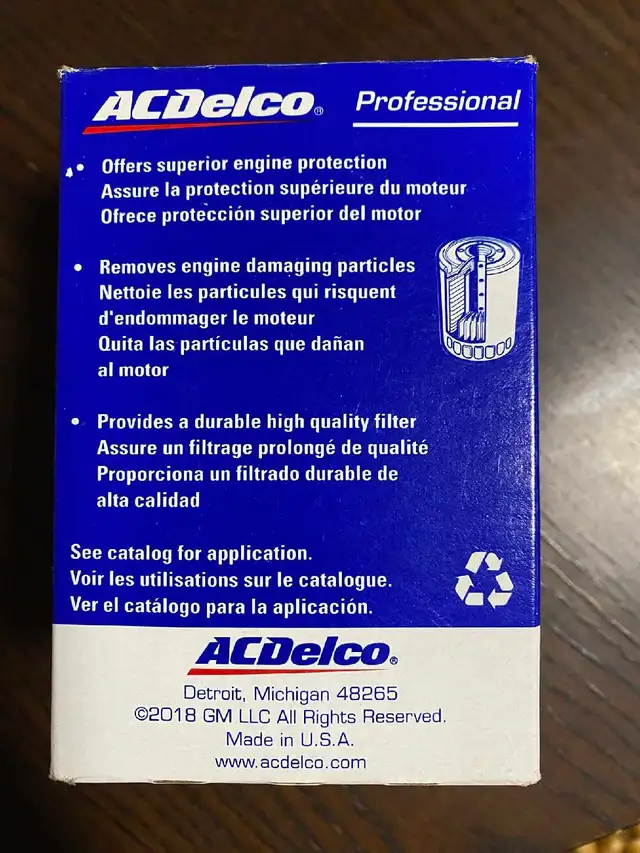 2 oil filter ACDELCO in Other Parts & Accessories in Mississauga / Peel Region - Image 3