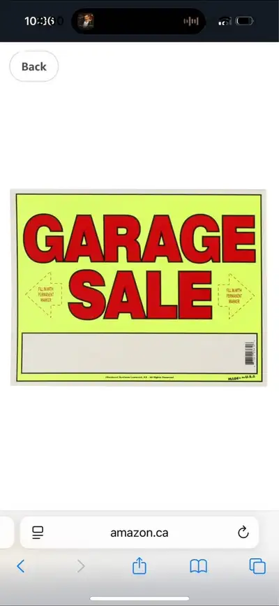 Garage Sale -  October 5. - 140. Mann Ave. From 8-3, View more
