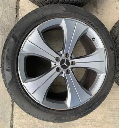 Mercedes Benz GLS oem rims with winter tires 21 inches, View more