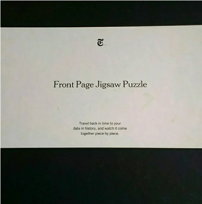 With this puzzle, you can see the headlines and stories that made The New York Times front page on y...
