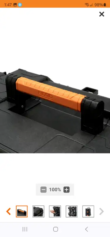 RIDGID Packout 22" Medium Parts Organizer Pro Waterproof ToteNew in Tool Storage & Benches in Windsor Region - Image 6