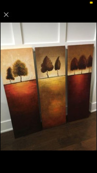 Beautiful Set of 3 Piece Artwork for Large Wall