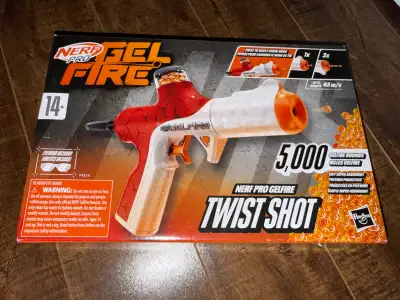 New and giftable nerf pro gel fire twist shot. 5,000 gelfire rounds, includes protective eyewear. Su...